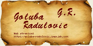 Goluba Radulović vizit kartica